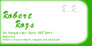 robert rozs business card
